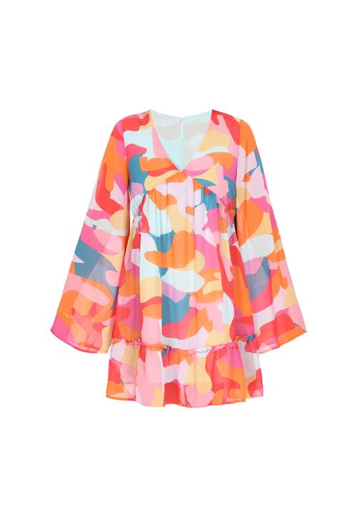 ebeeza Sommerkjole  røgblå / lyseblå / orange / eosin