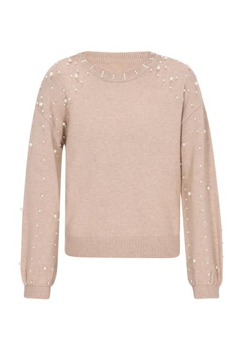faina Pullover  beige / perlehvid
