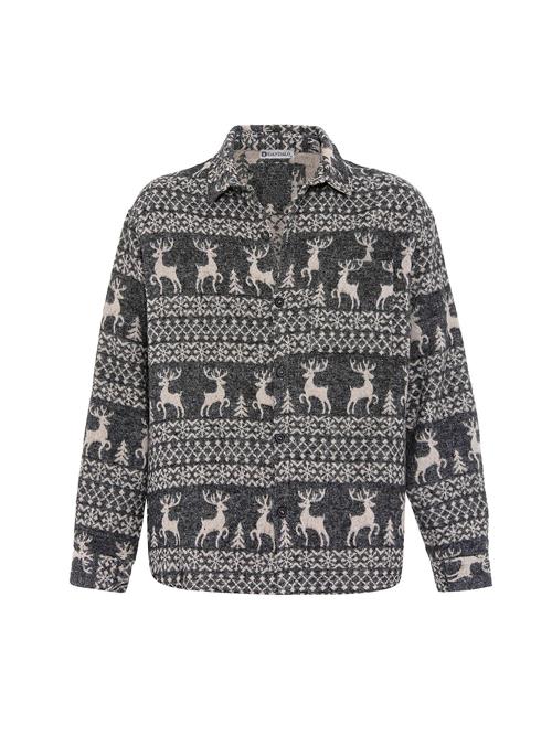 Dandalo Skjorte  taupe / sort-meleret