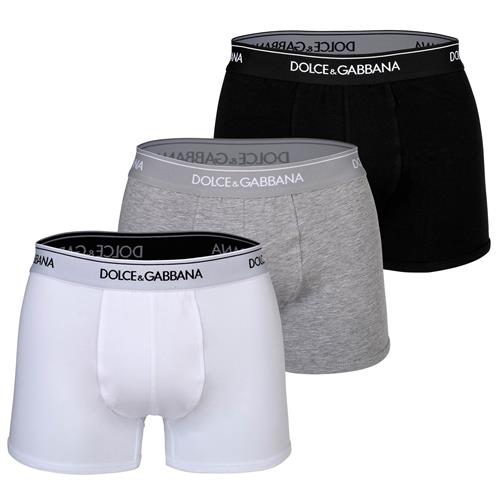 DOLCE & GABBANA Boksershorts  grå / sort / hvid