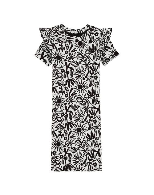 WE Fashion Kjole  sort / hvid