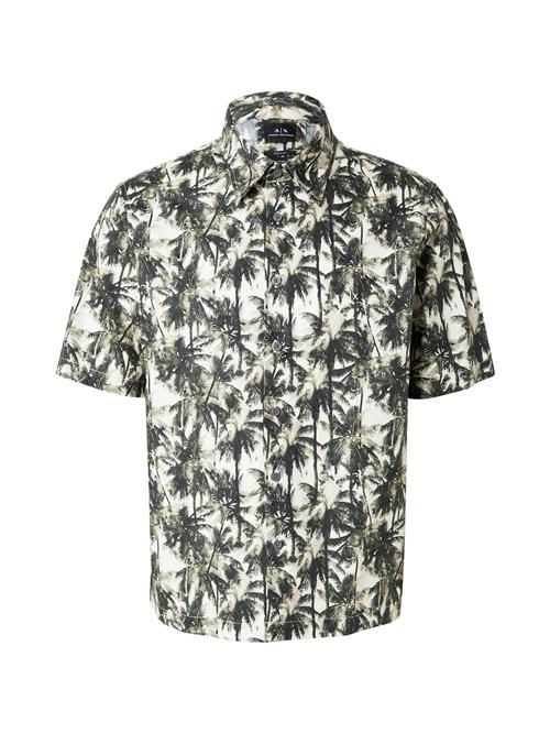 ARMANI EXCHANGE Skjorte  grøn / mørkegrøn / hvid