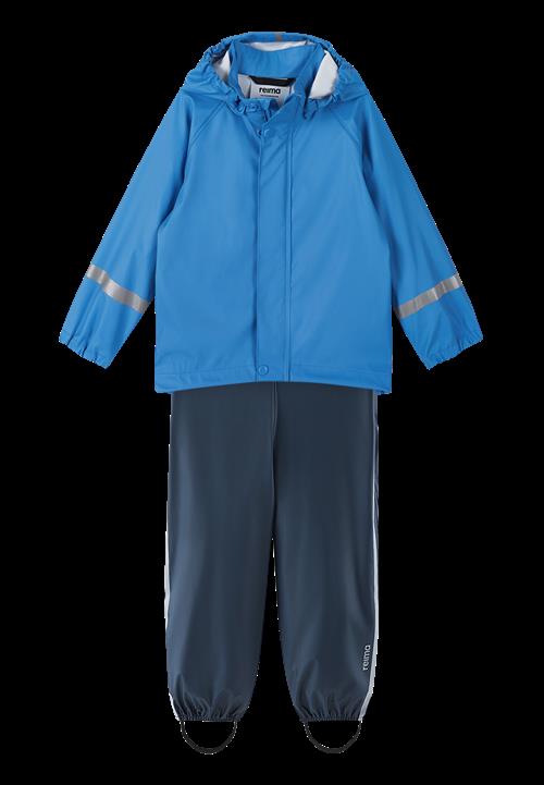 Reima Tihku Regn-outfit Cool Blue  Cool Blue-98 cm  Blå  98 cm  unisex