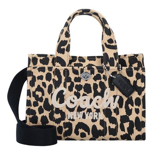 COACH Håndtaske 'CARGO TOTE BAG 26 WITH LEOPARD PRINT'  brun