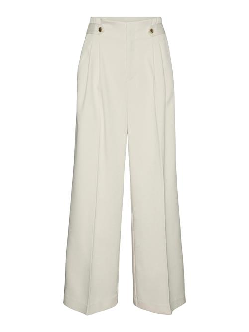VERO MODA Bukser med lægfolder 'ELMA'  creme