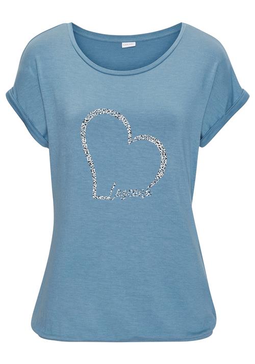 LASCANA Shirts  lyseblå / sort / hvid