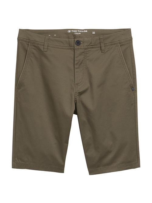 TOM TAILOR Lærredsbukser  oliven