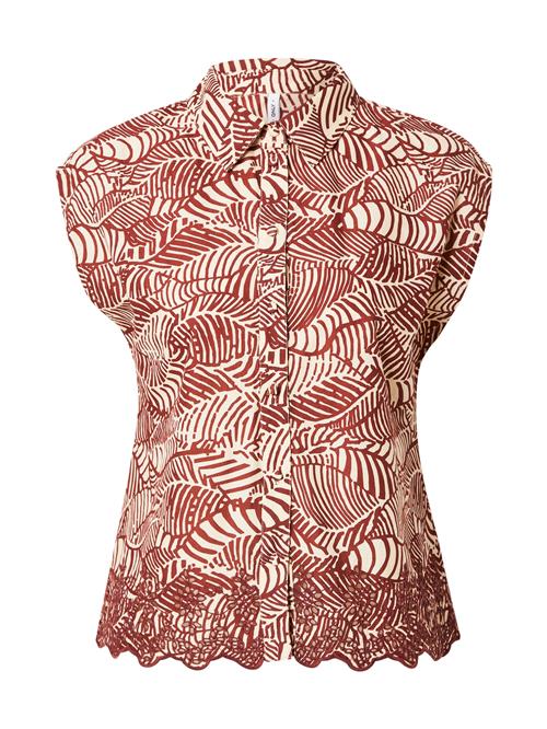 ONLY Bluse 'ONLLOU'  creme / rustbrun