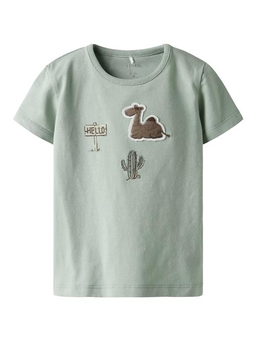 NAME IT Shirts 'NBMJUKE'  mørkebrun / røggrå / hvid