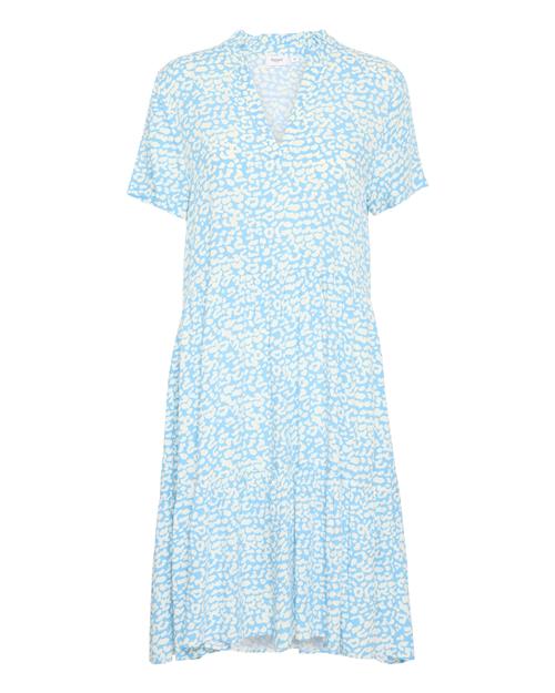 SAINT TROPEZ Kjole 'Eda'  aqua / hvid