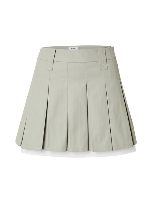 Monki Nederdel  pastelgrøn / hvid