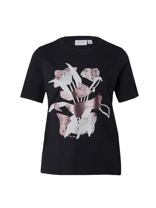 VILA Shirts 'VISTAMP'  bronze / sort / hvid