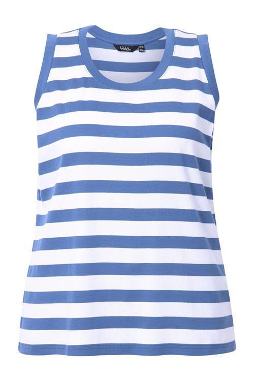 Ulla Popken Overdel  blå / hvid