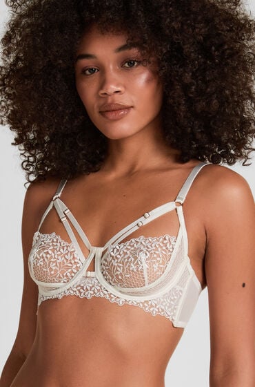 Hunkemöller Kristina Longline Bøjle-BH Uden Puder Hvid