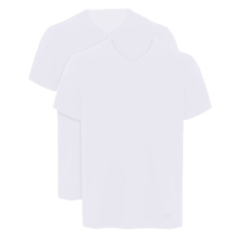 Emporio Armani Armani Cotton V-neck T-shirts 2P Hvid bomuld XX-Large Herre