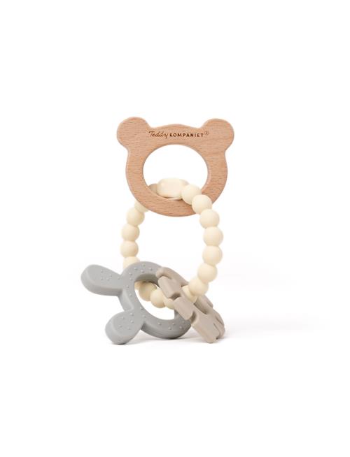 Teddykompaniet Bidering I Silikone Og Træ Beige  Beige One Size  Beige  One Size  unisex