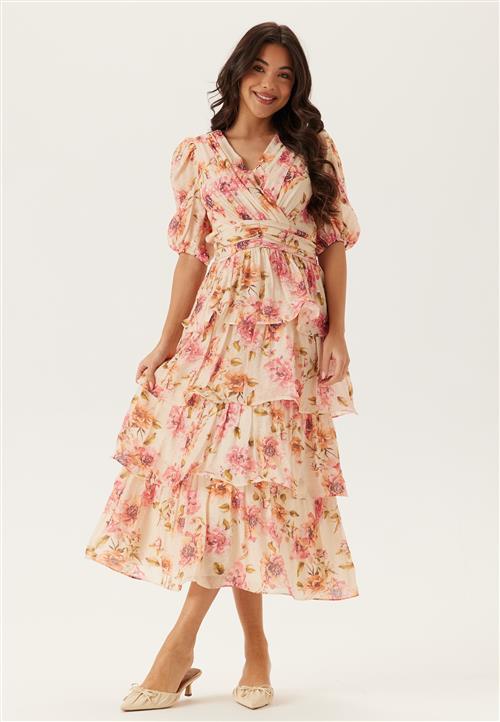 Bubbleroom Occasion Balloon Sleeve Flounce Ankle Dress