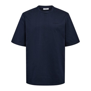Resteröds Cotton T-shirt Marineblå bomuld Large Herre