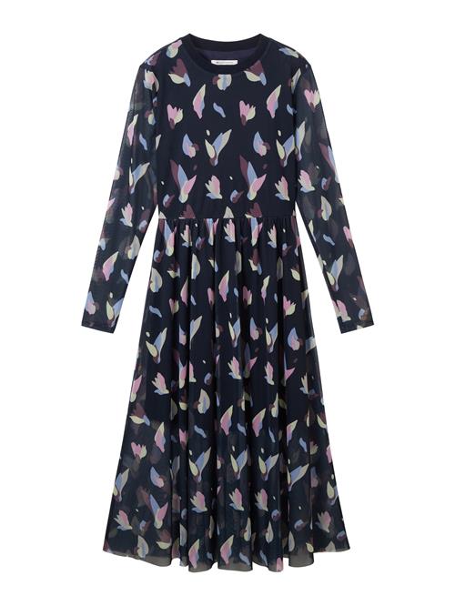 TOM TAILOR DENIM Kjole  mørkeblå / lysegul / brombær / lys pink