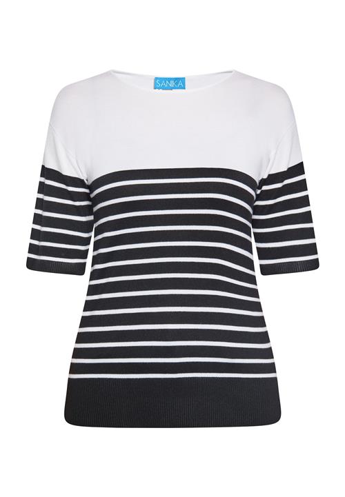 SANIKA Pullover  sort / hvid