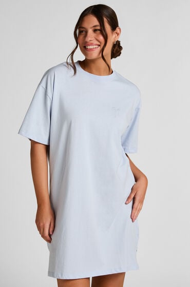 Hunkemöller Natskjorte rund hals Blå