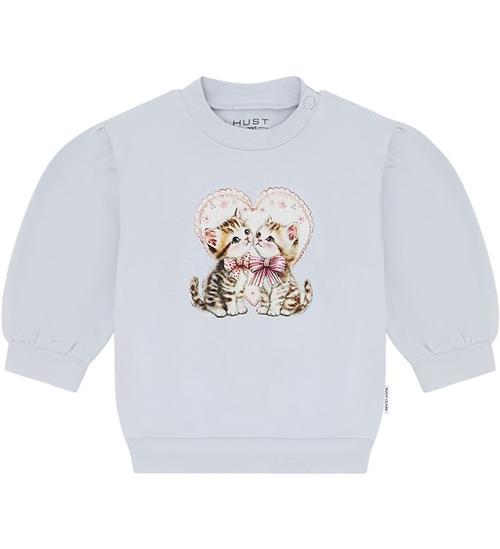 Hust and Claire Sweatshirt - HCSara - A Bit Blue m. Katte