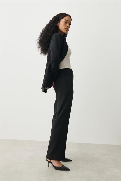 Gina Tricot - straight regular trousers - Bukser - Sort - 32 - Dame