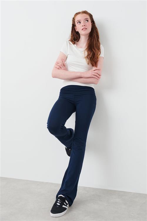 Gina Tricot - Y low waist yoga leggings - underdele - Blå - 146/152 - Pige