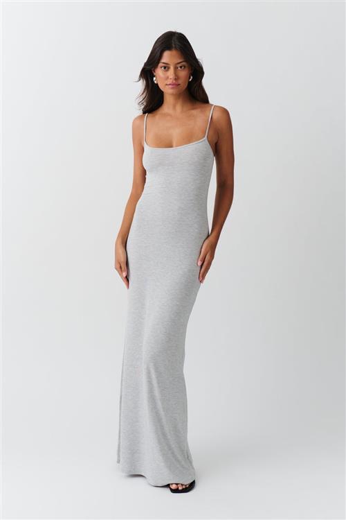 Gina Tricot - maxi slip dress - Lange kjoler - Grå - XL - Dame
