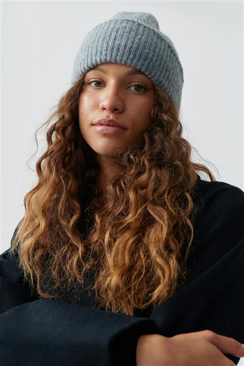 Gina Tricot - Rib beanie - Huer - Grå - ONESIZE - Dame