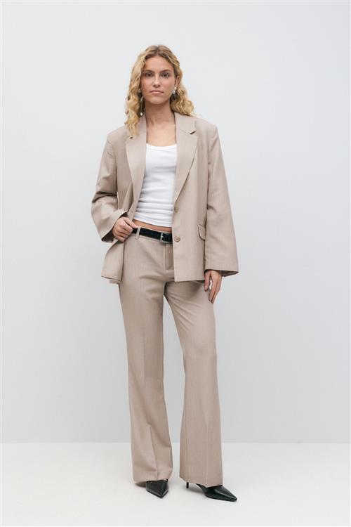 Gina Tricot - Relaxed bootcut trousers - Habitbukser - Beige - 38 - Dame