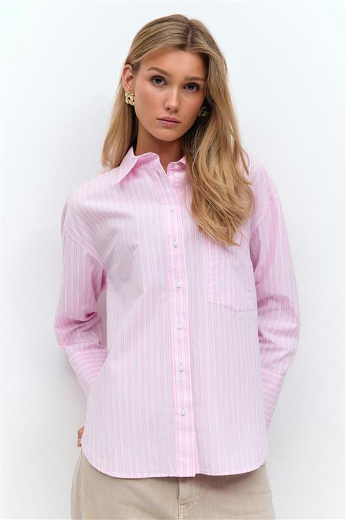 Gina Tricot - Poplin shirt - Skjorter - Lyserød - XL - Dame