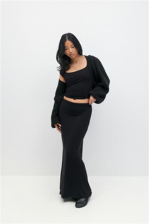 Gina Tricot - Soft touch maxi skirt - lange nederdele - Sort - XS - Dame