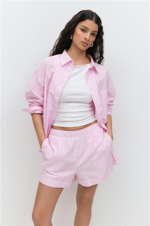 Gina Tricot - Poplin shorts - Shorts - Lyserød - XL - Dame