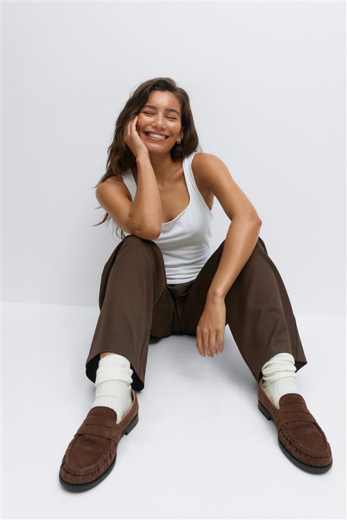 Gina Tricot - Square neck tank top - Toppe uden ærmer - Hvid - XS - Dame