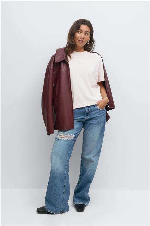 Gina Tricot - Perfect tee - t-shirts - Lyserød - XXS - Dame