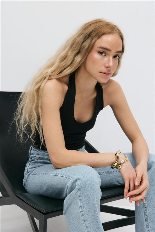 Gina Tricot - Halterneck top - Halterneck-toppe - Sort - XL - Dame