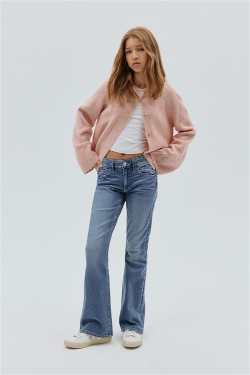 Gina Tricot - Mid bootcut jeans - young-mid-waist - Blå - 158 - Pige