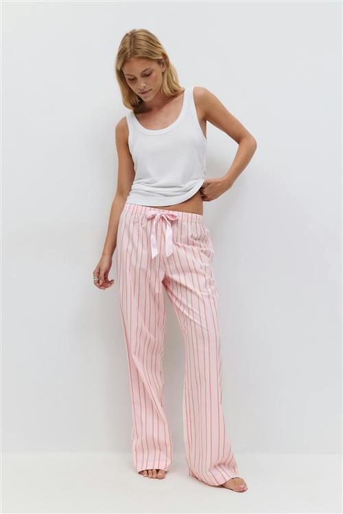 Gina Tricot - Poplin pyjamas trousers - pyjamasser - Lyserød - XL - Dame