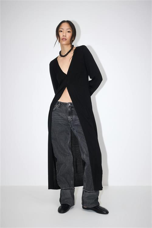 Gina Tricot - Remade fold up jeans - Low waist jeans - Sort - 36 - Dame