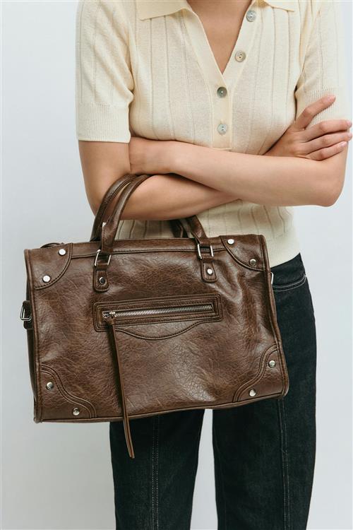 Gina Tricot - Large bag - Skuldertasker - Brun - ONESIZE - Dame