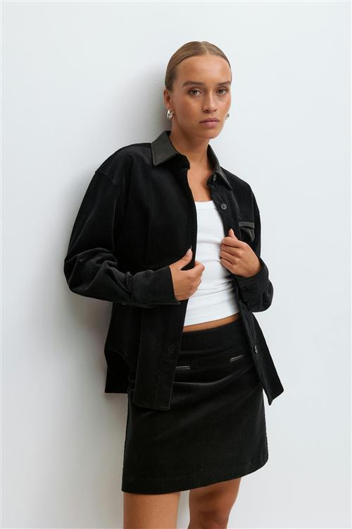 Gina Tricot - Corduroy shirt - Skjorter - Sort - M - Dame