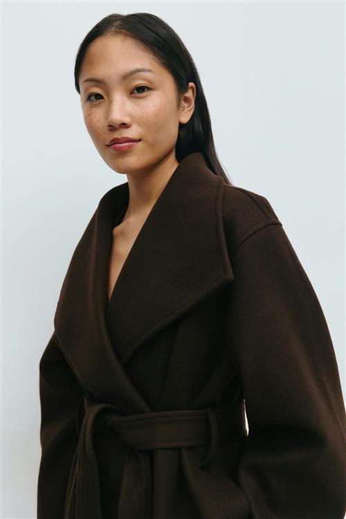 Gina Tricot - High neck short jacket - korte frakker - Brun - M - Dame