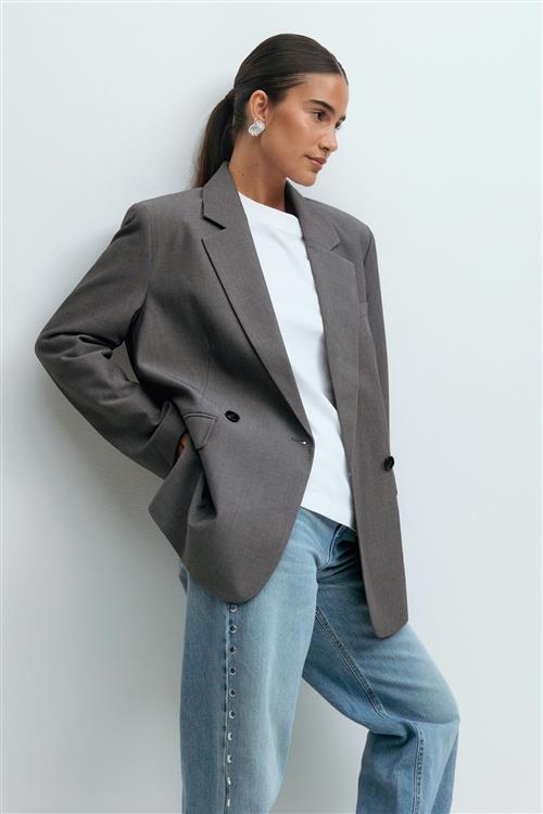 Gina Tricot - Double breasted blazer - Blazere - Sort - S - Dame