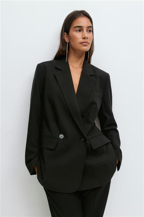 Gina Tricot - Double breasted blazer - Blazere - Sort - M - Dame