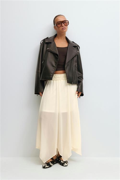 Gina Tricot - Maxi skirt - Nederdele - Hvid - L - Dame