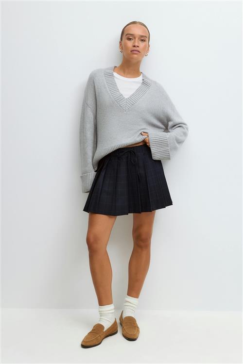 Gina Tricot - Pleated mini skirt - korte nederdele - Blå - XS - Dame