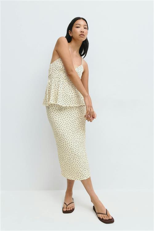 Gina Tricot - Midi skirt - Nederdele - Hvid - XS - Dame