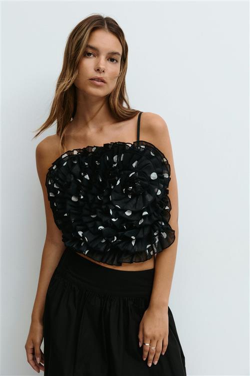 Gina Tricot - Rose top - Tanktops - Sort - S - Dame