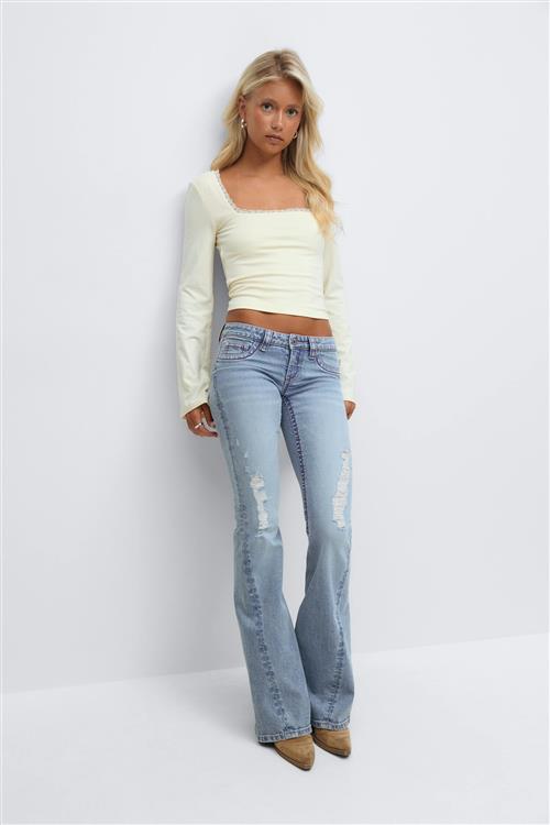 Gina Tricot - Iconic twisted jeans - Jeans - Blå - XS - Dame